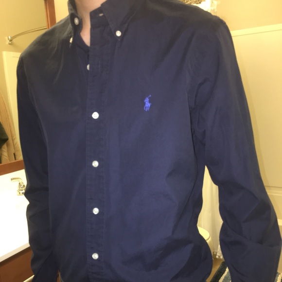 Men’s Ralph Lauren blue button down dress shirt - Picture 4 of 7